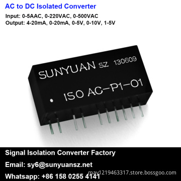 AC Signal to Standard DC Signal Isolation Converter